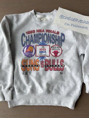 Vintage 90s Phoenix Suns VS Chicago Bulls Championship Final 1993 NBA Shirt Tee